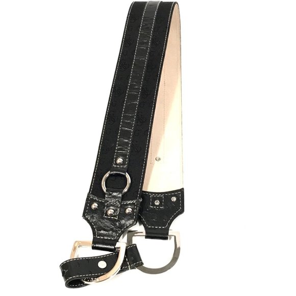 Guess Accessories - GUESS Wide Statement NWOT Belt Black Silver Medium